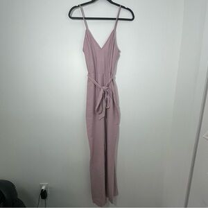 Lovers & Friends Revolve Jenny Wide-Leg Pink Jumpsuit Size XS